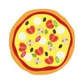 Pizza menu concept. Flat style food. Vector illustration Royalty Free Stock Photo