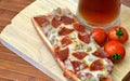 Pizza And Microbrew Meal Royalty Free Stock Photo