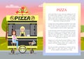 Pizza Mobile Stand in Cute Summer Park Banner