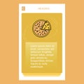 Pizza mobile vertical banner design design. Vector