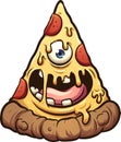 Pizza monster with a single eye