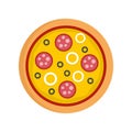 Pizza mozzarella icon, flat style