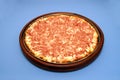Pizza mozzarella with smoked ham 2