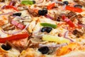 Fresh italian pizza close up. set menu photo. traditional food Royalty Free Stock Photo