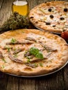 Pizza napoli and capricciosa- Royalty Free Stock Photo