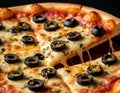 Pizza with olives Royalty Free Stock Photo