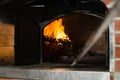 Pizza oven background Royalty Free Stock Photo