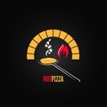 Pizza oven design background