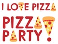 Pizza party. Vector illustration