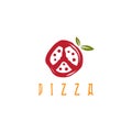 Pizza in peace symbol form vector design