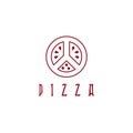 Pizza in peace symbol form vector design