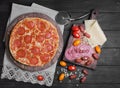 Pizza pepperoni food photo Royalty Free Stock Photo