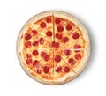 Pizza pepperoni. Image of a pizza on a white background.