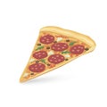 Pizza piece isolated. Food icon. Italian fastfood icon