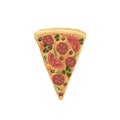 Pizza piece isolated. Food icon. Italian fastfood icon