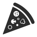 Pizza piece vector icon