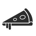 Pizza piece vector icon