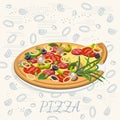 Pizza. Pizzeria poster for menu