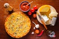 Pizza quattro formaggi Royalty Free Stock Photo