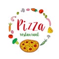 Pizza restaurant banner Royalty Free Stock Photo