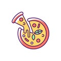 Pizza RGB color icon