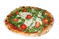 Pizza rucola,cherry,parmesan,restaurant italian food Royalty Free Stock Photo