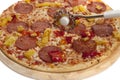 Pizza Salami Royalty Free Stock Photo