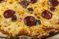 Pizza with salami