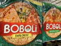 Pizza sauce kits on a retail store shelf Boboli crust Royalty Free Stock Photo
