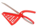 Pizza scissors Royalty Free Stock Photo