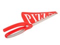 Pizza scissors Royalty Free Stock Photo