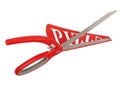 Pizza scissors isolated Royalty Free Stock Photo