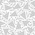 Pizza seamless pattern.