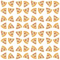 Pizza seamless pattern vector collection background, illustration Royalty Free Stock Photo