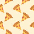 pizza seamless pattern vector illustration Royalty Free Stock Photo