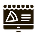 Pizza Site Order Icon Vector Glyph Illustration