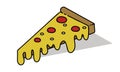 Pizza slice icon vector. Cartoon vector illustration Royalty Free Stock Photo