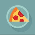 Pizza slice icon vector illustration Concept