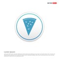 Pizza slice icon - white circle button