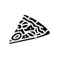 pizza slice italian cuisine glyph icon vector illustration