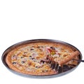 Pizza Slice lift Royalty Free Stock Photo