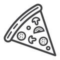 Pizza Slice Line Icon, Food And Drink, Fast Food