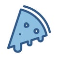 Pizza slice line vector icon which can easily modify or edit Royalty Free Stock Photo