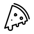 Pizza slice line vector icon which can easily modify or edit Royalty Free Stock Photo