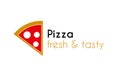 Pizza slice logo. A logo perfect to use for your food business Royalty Free Stock Photo