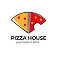 Pizza slice logo. A logo perfect to use for your food business Royalty Free Stock Photo