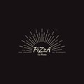 Pizza Slice for Vintage Rustic Retro Vintage Pizzeria Restaurant Bar Bistro applied for fast food logo design inspiration.