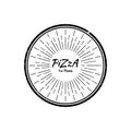 Pizza Slice for Vintage Rustic Retro Vintage Pizzeria Restaurant Bar Bistro logo design