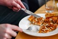 Pizza slices in a paper box Royalty Free Stock Photo