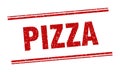 pizza stamp. pizza square grunge sign. Royalty Free Stock Photo